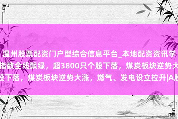 温州股票配资门户型综合信息平台_本地配资资讯学习与行情导航 A股主要指数全线飘绿,超3800只个股下落,煤炭板块逆势大涨,燃气、发电设立拉升|A股收盘